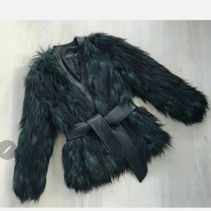 Balmain faux fur wrap jacket